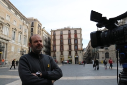Òscar Escuder speaking with Catalan News (by ACN)