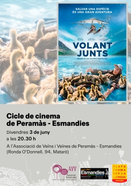 Cartell "Volant Junts" Cicle de Cinema de Peramàs - Esmandies