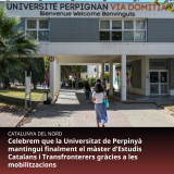 Celebrem que la Universitat de Perpinyà mantingui finalment el màster d’Estudis Catalans i Transfronterers