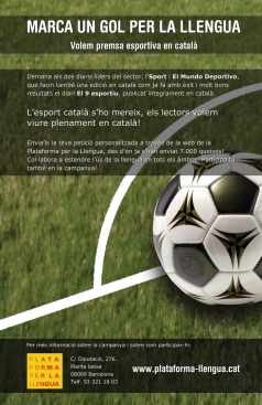 Marca un gol per la llengua