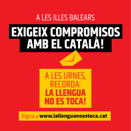 El Parlament de les Illes Balears votarà instar el govern espanyol  a fer oficial el català a la Unió Europea