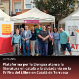 Plataforma per la Llengua atansa la literatura en català a la ciutadania en la IV Fira del Llibre en Català de Terrassa