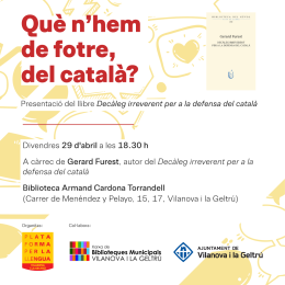 "Què n'hem de fotre del català?" a Vilanova i la Geltrú