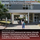 L'eliminació del màster d’Estudis Catalans i Transfronterers, un cop al futur de la llengua a la Catalunya del Nord: reclamem la creació d’un nou programa formatiu