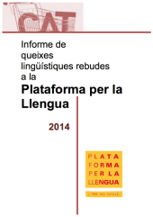 Portada informe queixes lingüístiques