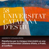 Plataforma per la Llengua intervindrà un any més a la Universitat Catalana d’Estiu