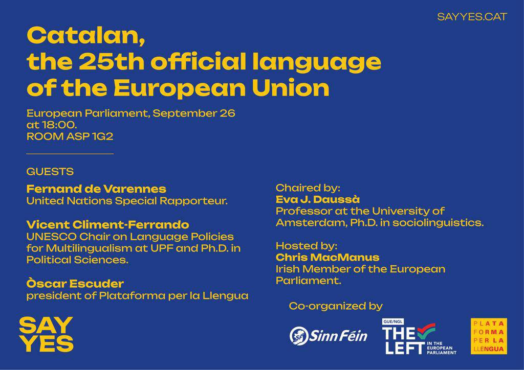 Plataforma per la Llengua - Europa on X: 🗣️ Catalan language is